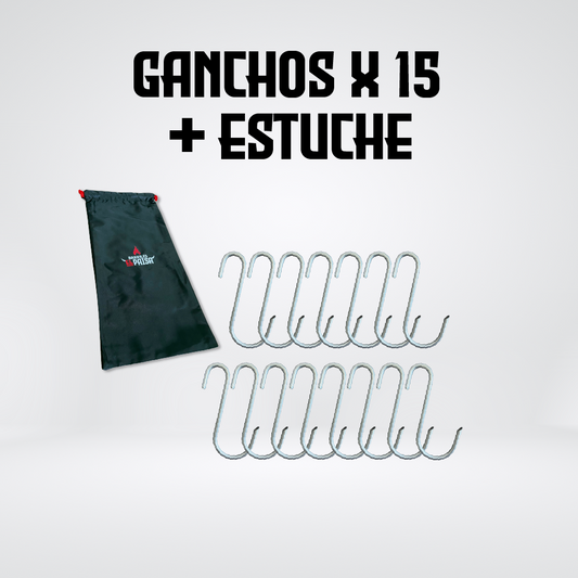 Ganchos x 15 + estuche